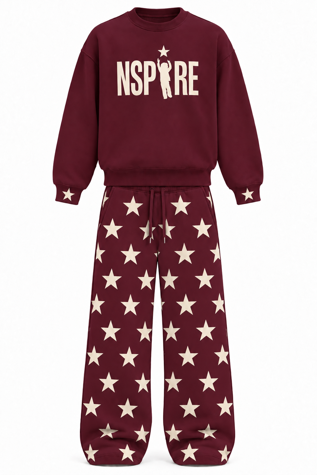 Starry Nights Set — Burgundy full-resolution design mockup