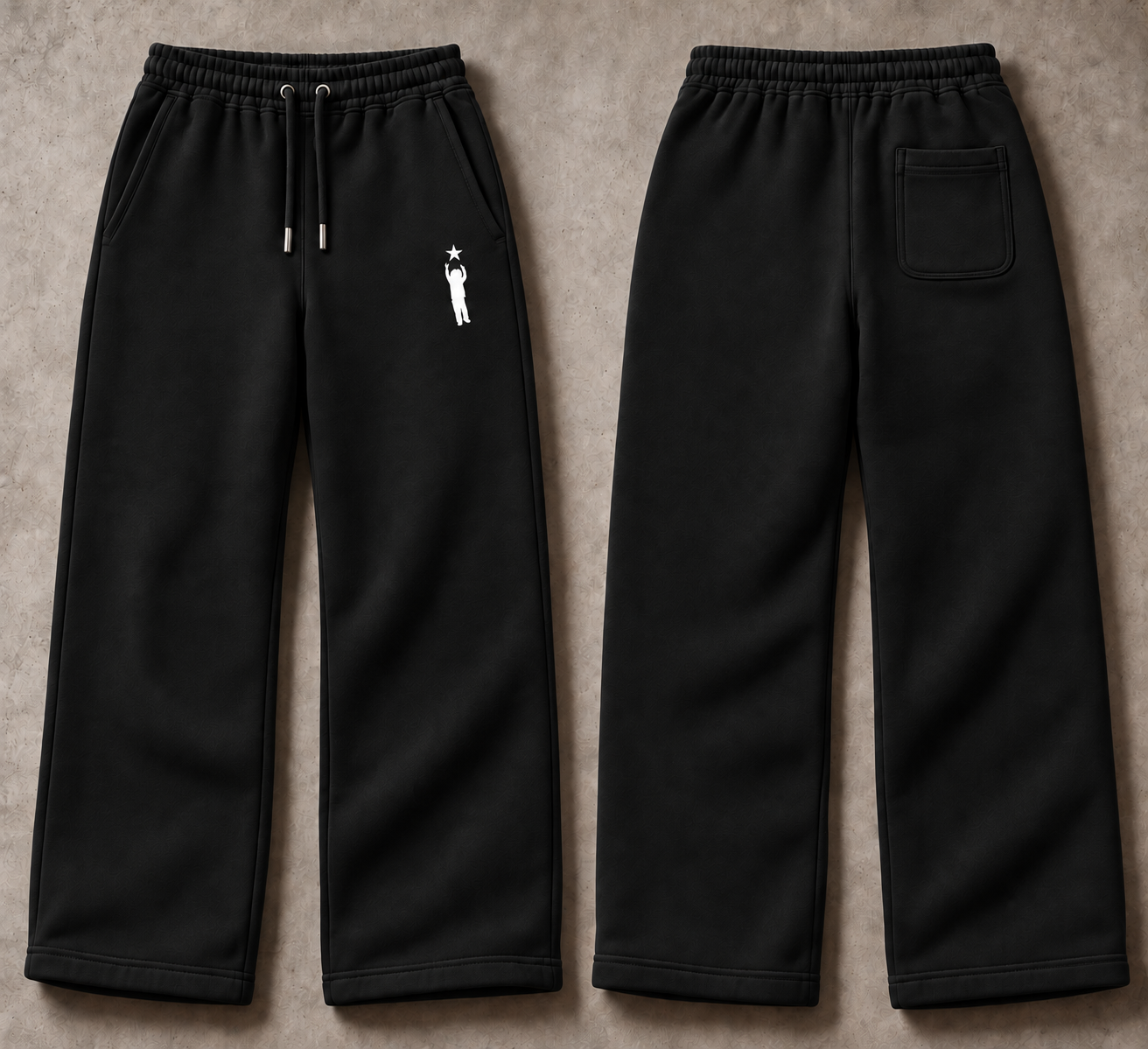 Pants Design 1 — Black full-resolution design mockup