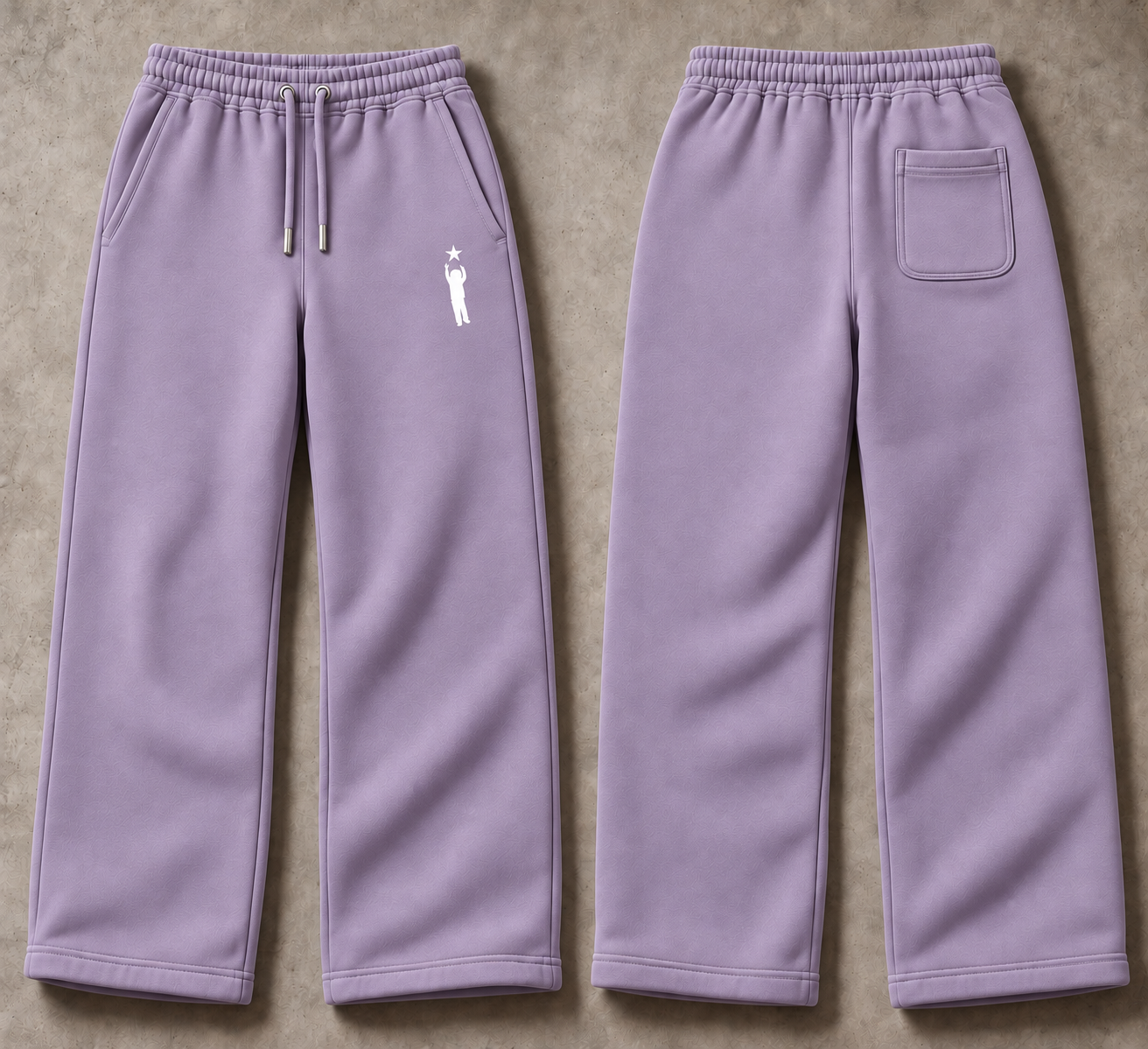 Pants Design 1 — Dusty lilac full-resolution design mockup