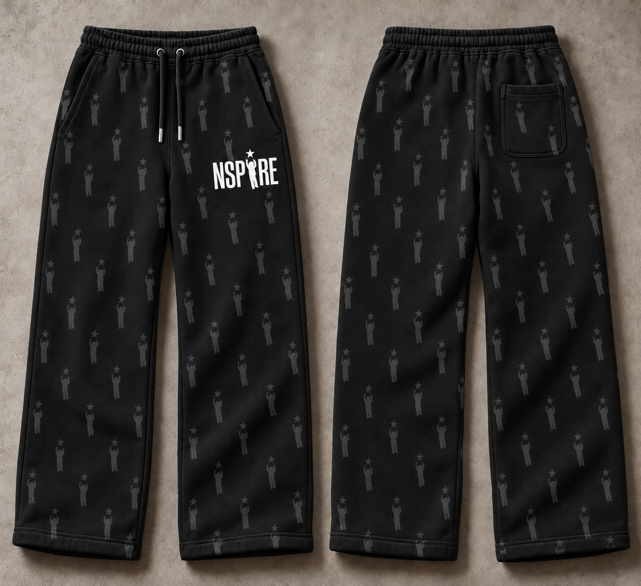Pants Design 2 — Black full-resolution design mockup
