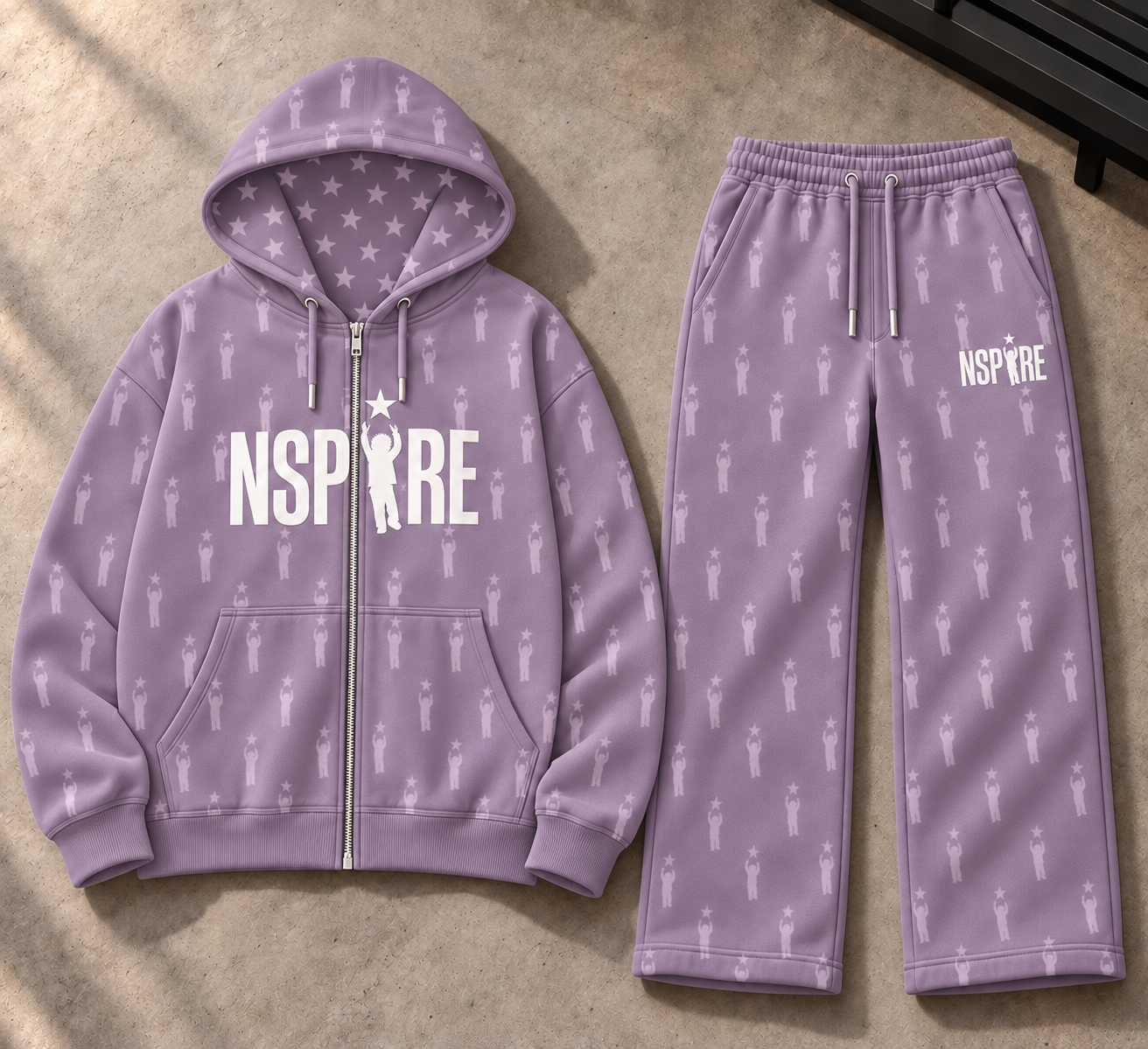 Matching Set 2 — Dusty lilac full-resolution design mockup