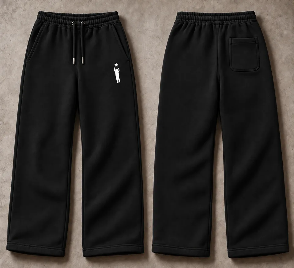 Pants Design 1 — Black — Black design mockup