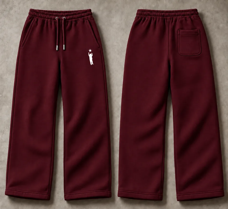 Pants Design 1 — Burgundy — Burgundy design mockup