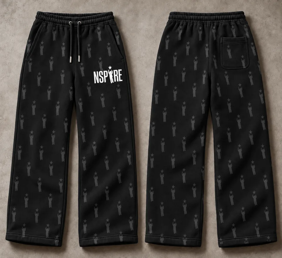 Pants Design 2 — Black — Black design mockup