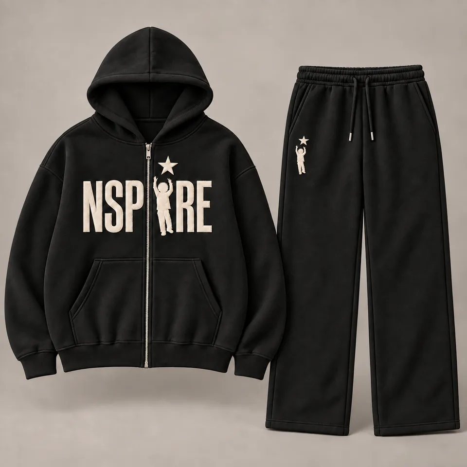 Matching Set 1 — Black — Black design mockup