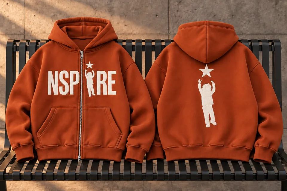 Hoodie Style 1 — Burnt orange — Burnt orange design mockup