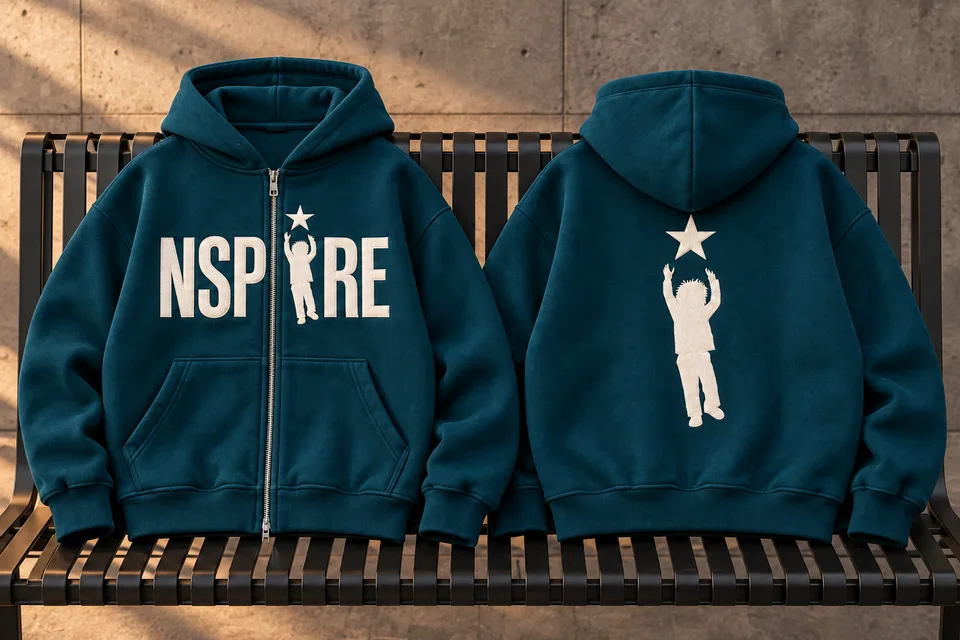 Hoodie Style 1 — Deep teal — Deep teal design mockup