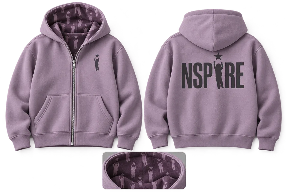 Hoodie Style 2 — Dusty lilac — Dusty lilac design mockup