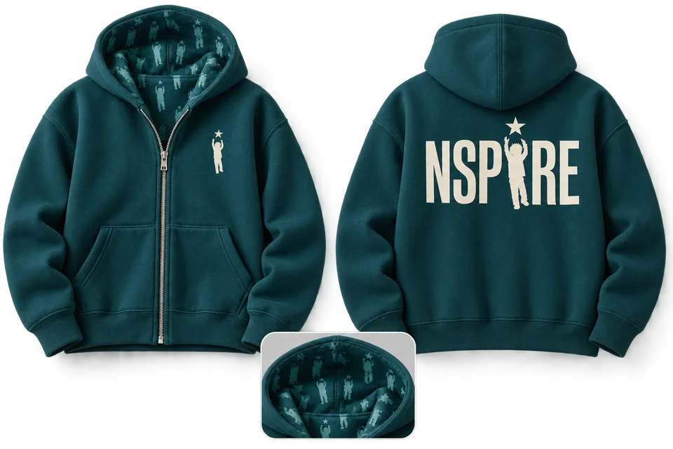 Hoodie Style 2 — Deep teal — Deep teal design mockup