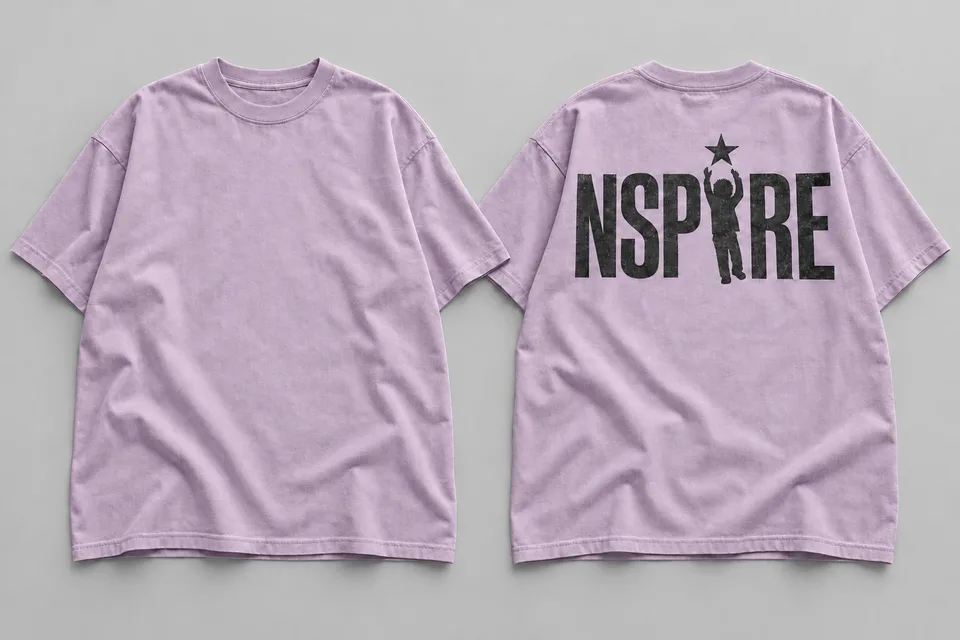 Signature Back Tee — Dusty lilac, Dusty lilac concept mockup